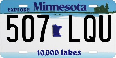 MN license plate 507LQU