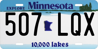 MN license plate 507LQX