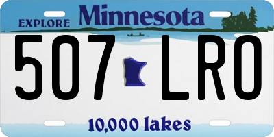 MN license plate 507LRO