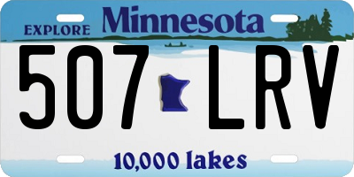 MN license plate 507LRV
