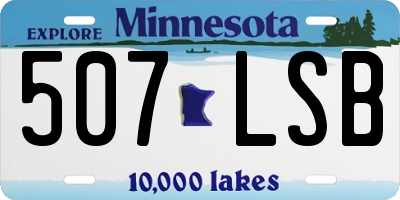 MN license plate 507LSB