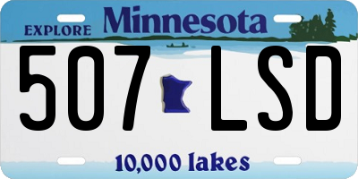MN license plate 507LSD