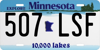 MN license plate 507LSF