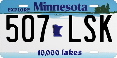 MN license plate 507LSK