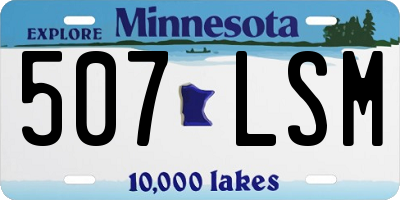 MN license plate 507LSM