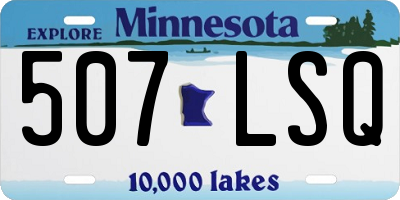 MN license plate 507LSQ