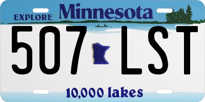 MN license plate 507LST