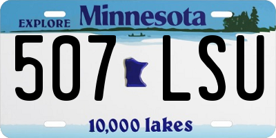 MN license plate 507LSU