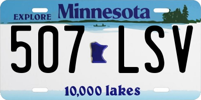 MN license plate 507LSV