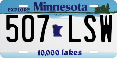 MN license plate 507LSW