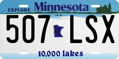 MN license plate 507LSX