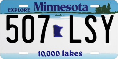 MN license plate 507LSY