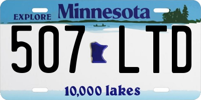 MN license plate 507LTD