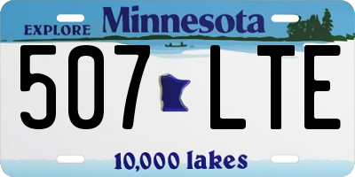 MN license plate 507LTE