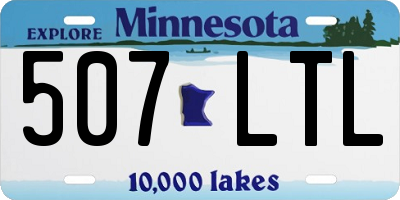 MN license plate 507LTL