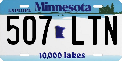 MN license plate 507LTN
