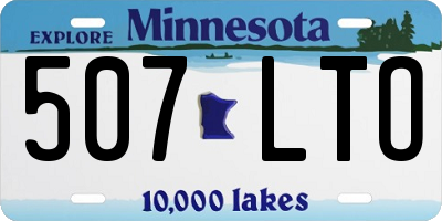 MN license plate 507LTO