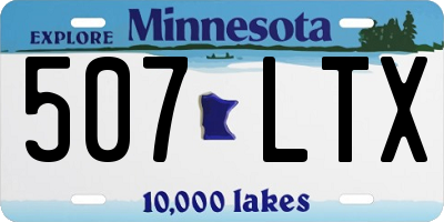 MN license plate 507LTX