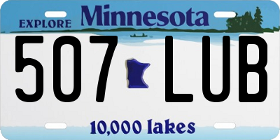 MN license plate 507LUB