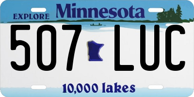 MN license plate 507LUC