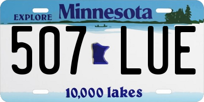 MN license plate 507LUE