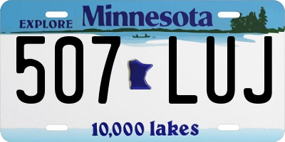 MN license plate 507LUJ