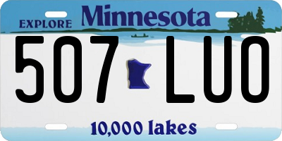 MN license plate 507LUO