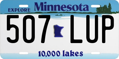 MN license plate 507LUP