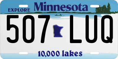 MN license plate 507LUQ