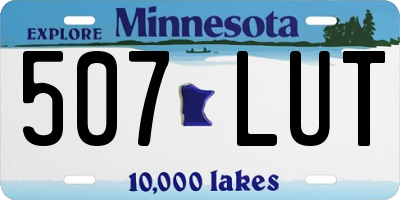 MN license plate 507LUT