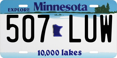 MN license plate 507LUW