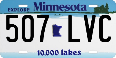 MN license plate 507LVC