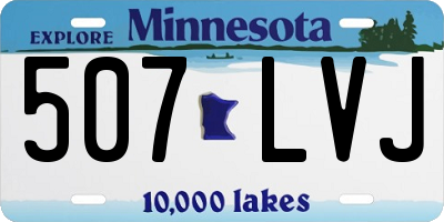 MN license plate 507LVJ