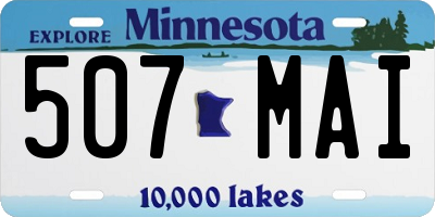 MN license plate 507MAI