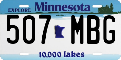 MN license plate 507MBG