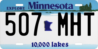 MN license plate 507MHT