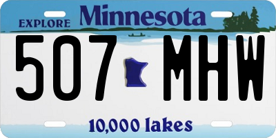 MN license plate 507MHW