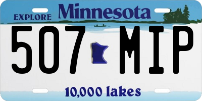 MN license plate 507MIP