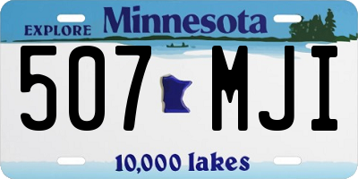 MN license plate 507MJI
