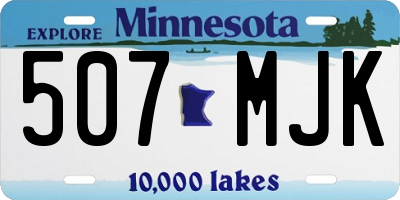 MN license plate 507MJK