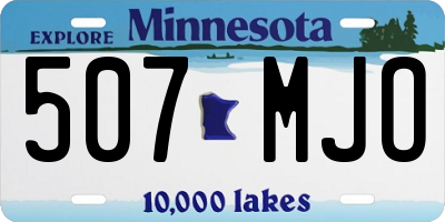MN license plate 507MJO