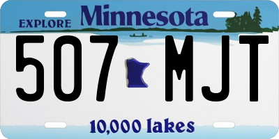 MN license plate 507MJT