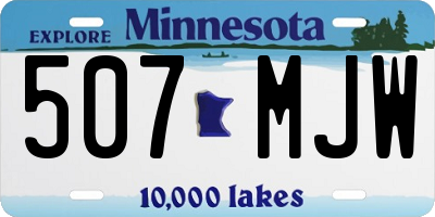 MN license plate 507MJW