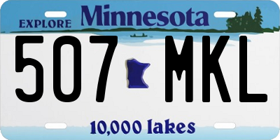 MN license plate 507MKL
