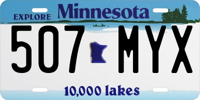 MN license plate 507MYX