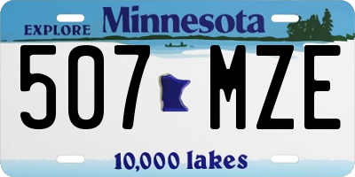 MN license plate 507MZE