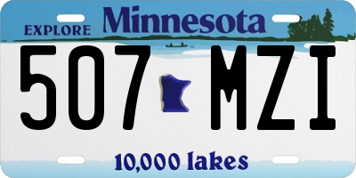MN license plate 507MZI