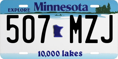 MN license plate 507MZJ