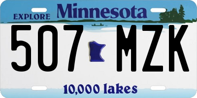 MN license plate 507MZK