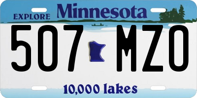 MN license plate 507MZO